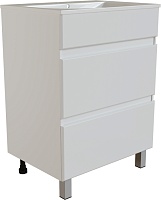 Mixline Тумба с раковиной Брикс 60 2 ящика белая